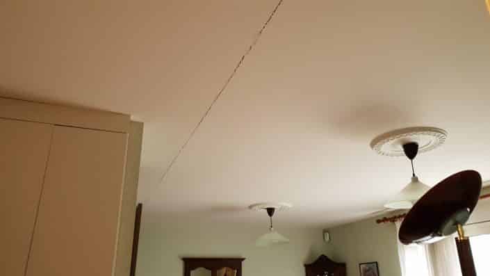 Fissuration plaque de platre plafond