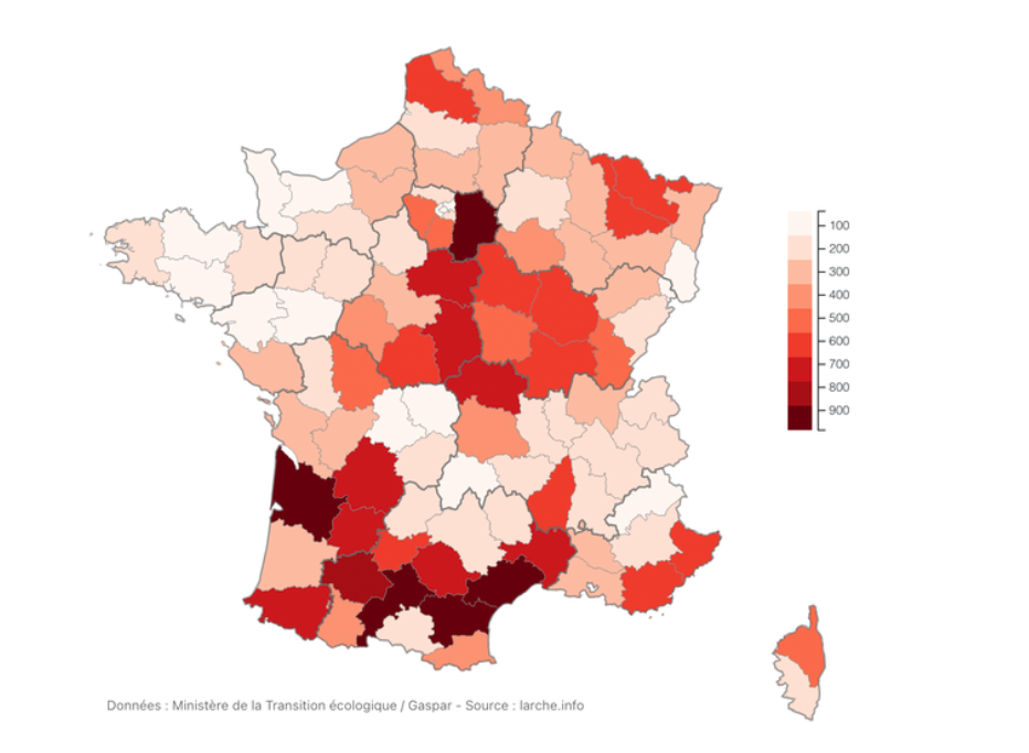 catastrophes naturelles sécheresse en France de 2011 à 2024 